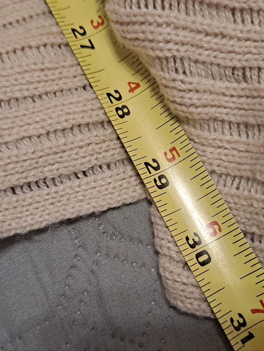 Daytrip Light Beige Open-Front Knit Sweater Vest Sz S